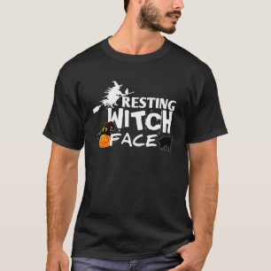 Halloween-Hexe mit einem hässlichen Gesicht mit Ka T-Shirt