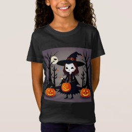 Halloween Hexe mit Pumpkins T-Shirt