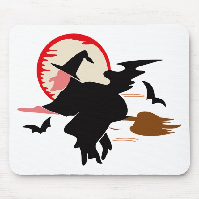 Halloween Hexe Mousepad (Vorne)