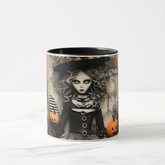 Halloween Hexe niedlich und gruselig Tasse (Zentrum)