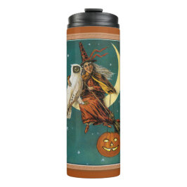 Halloween Hexe & Owl Thermosbecher