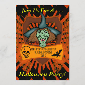 Halloween-Hexe-Party Einladung