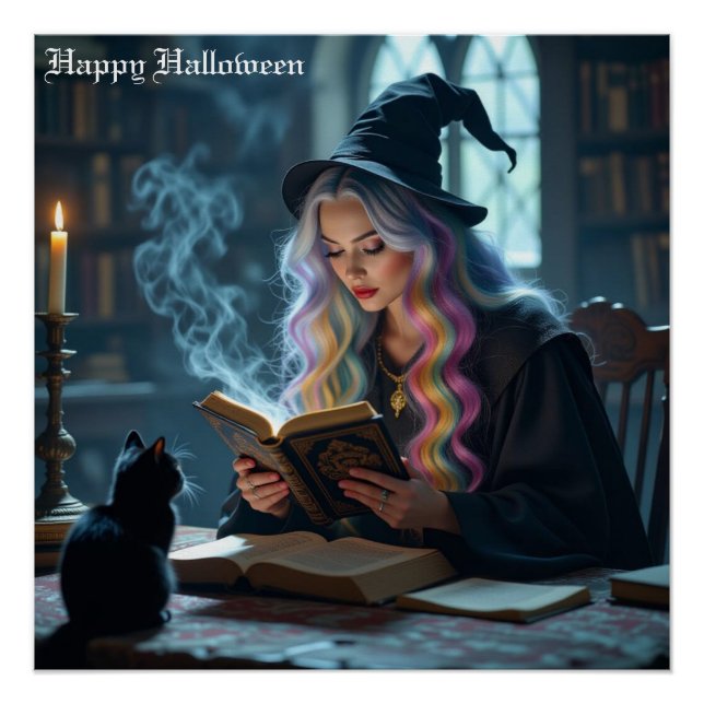 Halloween Hexe Poster (Vorderseite)