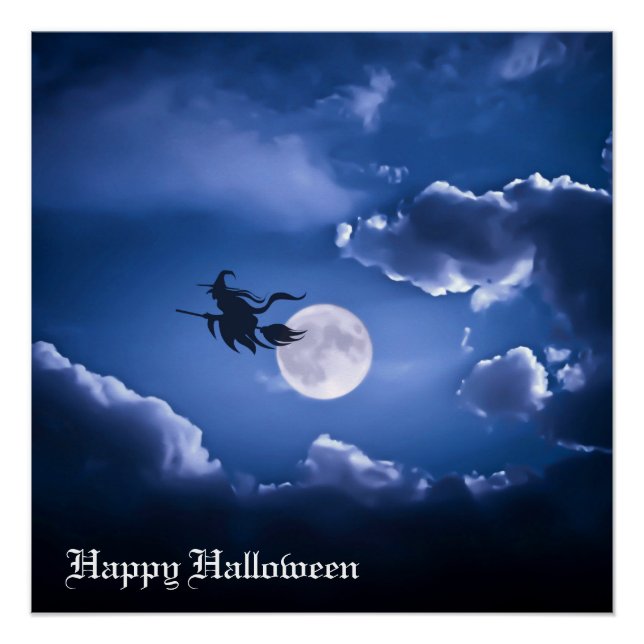 Halloween Hexe Poster (Vorderseite)