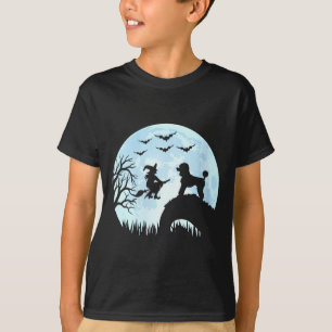 Halloween-Hexe-Pudel für Damen T-Shirt