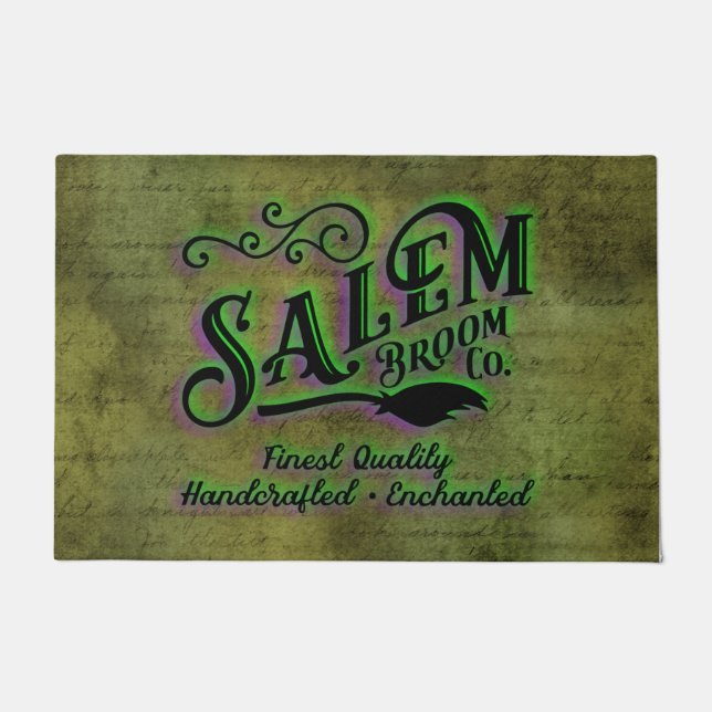 Halloween Hexe Salem Broom Company Sign Fußmatte (Vorderseite)