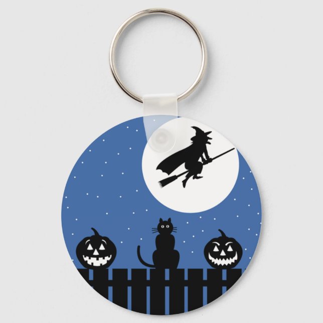 Halloween Hexe Schlüsselanhänger (Vorderseite)