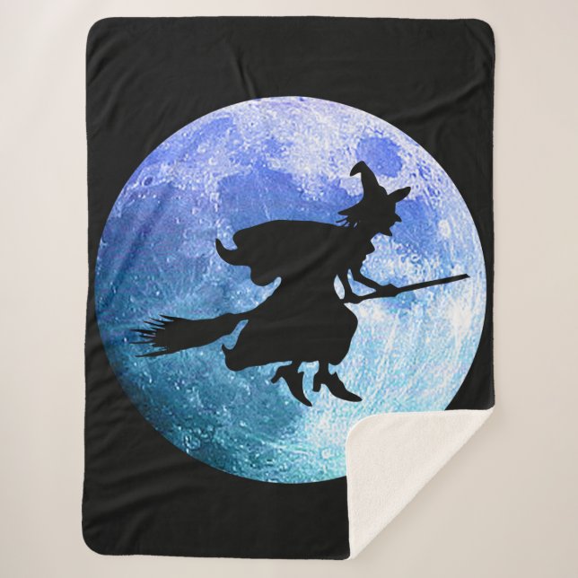 Halloween Hexe Sherpadecke (Vorderseite)