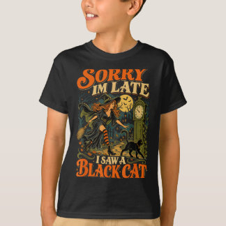 Halloween Hexe sorry ich sah eine Katze lustiges H T-Shirt