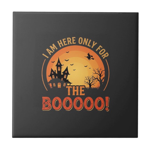 Halloween-Hexe Spukhaus Buh-Design_1 Fliese (Vorderseite)
