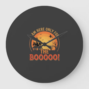 Halloween-Hexe Spukhaus Buh-Design_1 Große Wanduhr