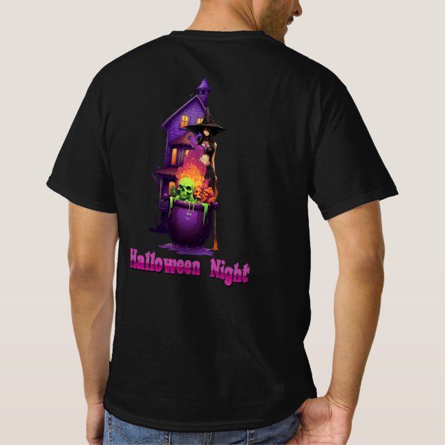 Halloween Hexe T-Shirt (Rückseite)