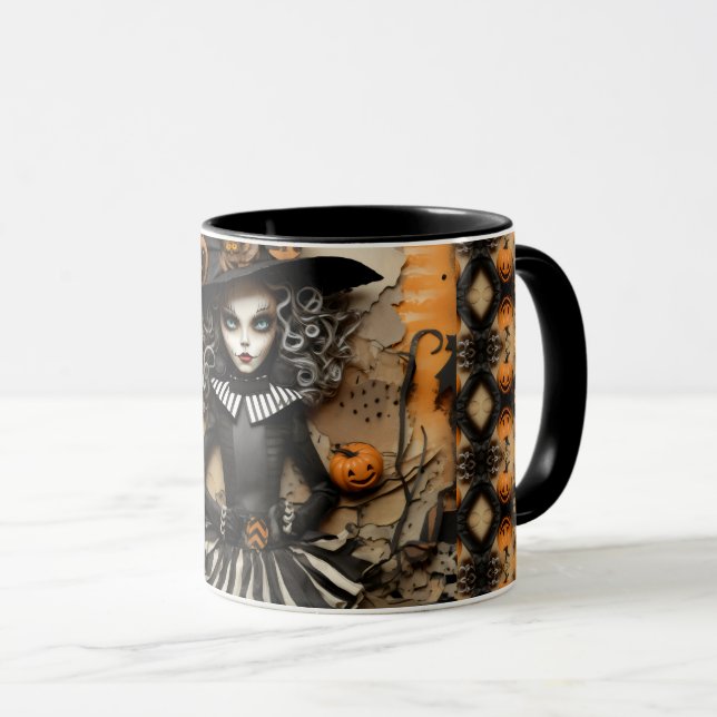 Halloween Hexe Tasse (VorderseiteRechts)