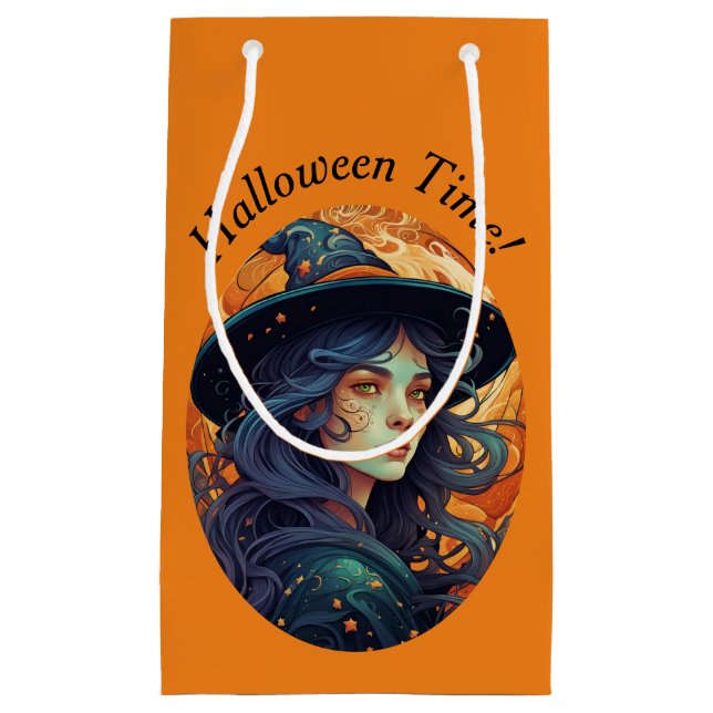 Halloween Hexe Theme Kleine Geschenktüte (Vorderseite)