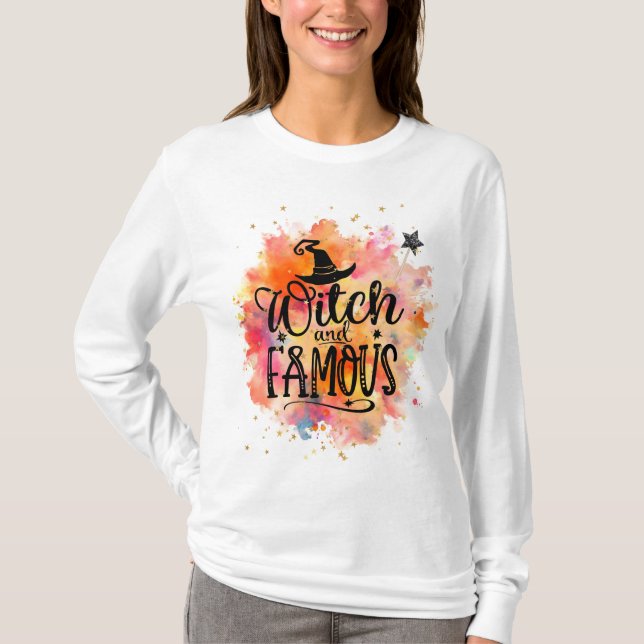 Halloween Hexe und berühmt T-Shirt (Vorderseite)