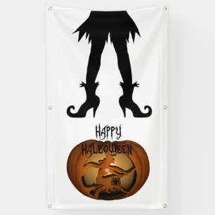 Halloween Hexe und Pumpkin Banner