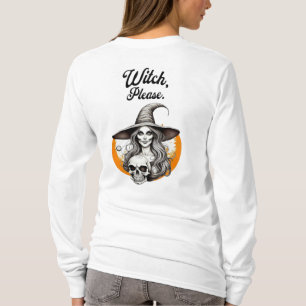 Halloween Hexe und Skeletton, bitte. T-Shirt