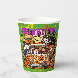 Halloween-Hexe Vampir Skelett Hunde individuell Pappbecher