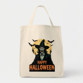 Halloween, Hexe, Vollmond, Fledermäuse, Spooky, Ho Tragetasche