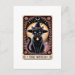 Halloween Hexen-Ästhetik Katzenliebhaber Gothic Ta Postkarte