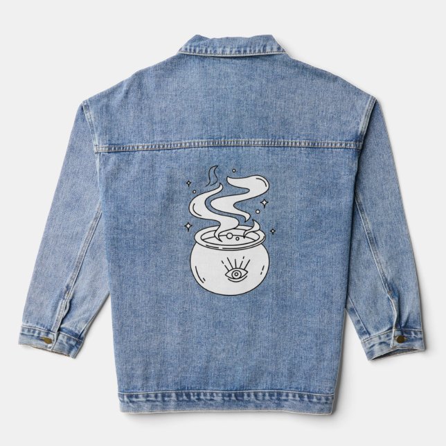 Halloween Hexen Beach Jeansjacke (Rückseite)