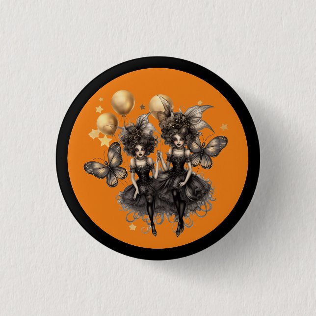 Halloween Hexen Button (Vorderseite)
