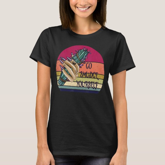 Halloween Hexen Coven Go Mudge Sie selbst Retro C T-Shirt (Vorderseite)