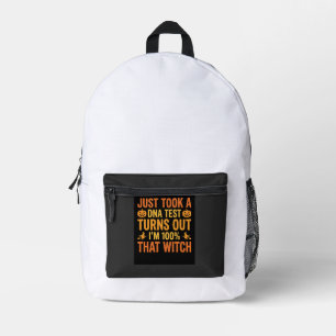 Halloween-Hexen-DNA-Test Lustiges Design Bedruckter Rucksack