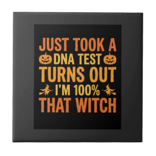 Halloween Hexen DNA-Test Lustiges Design Fliese