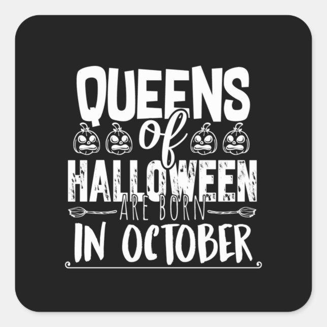Halloween-Hexen-Halloween Niedlich Quadratischer Aufkleber (Vorderseite)