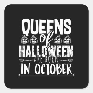 Halloween-Hexen-Halloween Niedlich Quadratischer Aufkleber