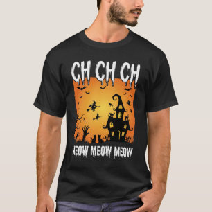 Halloween Hexen Katzen Spukhaus Miauen T-Shirt