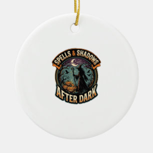 Halloween Hexen Kürbis Nacht Keramik Ornament