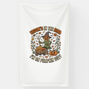 Halloween Hexen-Kürbis-Patch Humor Banner