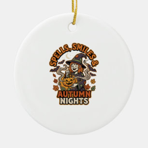 Halloween Hexen Kürbis Stimmung Keramik Ornament