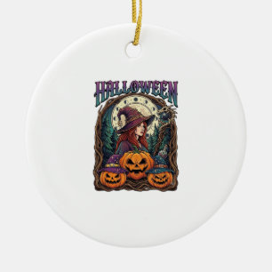 Halloween Hexen Kürbisse Mondphasen_1 Keramik Ornament