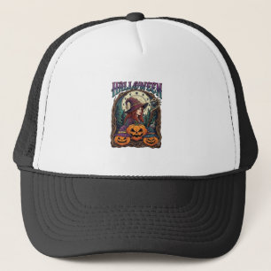 Halloween Hexen Kürbisse Mondphasen_1 Truckerkappe
