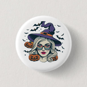Halloween Hexen lustiger Halloween Button