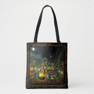 Halloween-Hexen mit Kessel-Taschentasche Tasche