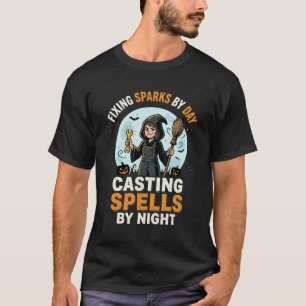 Halloween Hexen Mond Crew T-Shirt