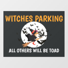 Halloween Hexen Parking Spaß Fensteraufkleber