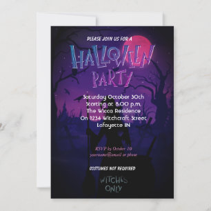 Halloween Hexen-Party Einladung