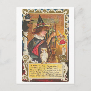 Halloween Hexen Postkarte