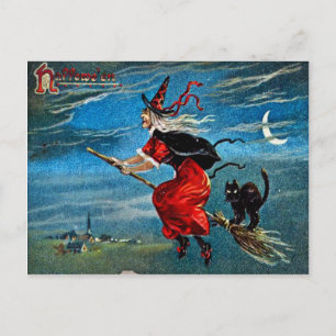 Halloween Hexen Postkarte