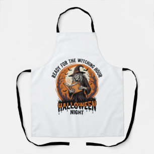 Halloween Hexen-Shirt Vintage-Zauberbuch-Lesung De Schürze