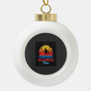 Halloween Hexen Sonnenuntergang Vektor Keramik Kugel-Ornament