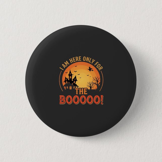 Halloween Hexen Spukhaus Boo Design_1 Button (Vorderseite)