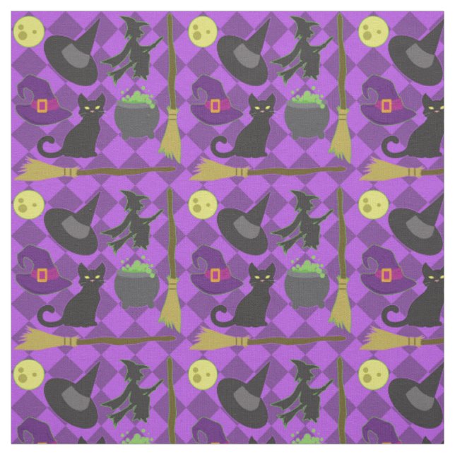 Halloween-Hexen Stoff (Muster)