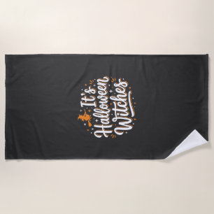 Halloween Hexen Süße Hexe Zitat Design_1 Strandtuch