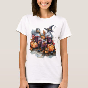 Halloween Hexen-T-Shirt Apotheke Wasserfarbe T-Shirt